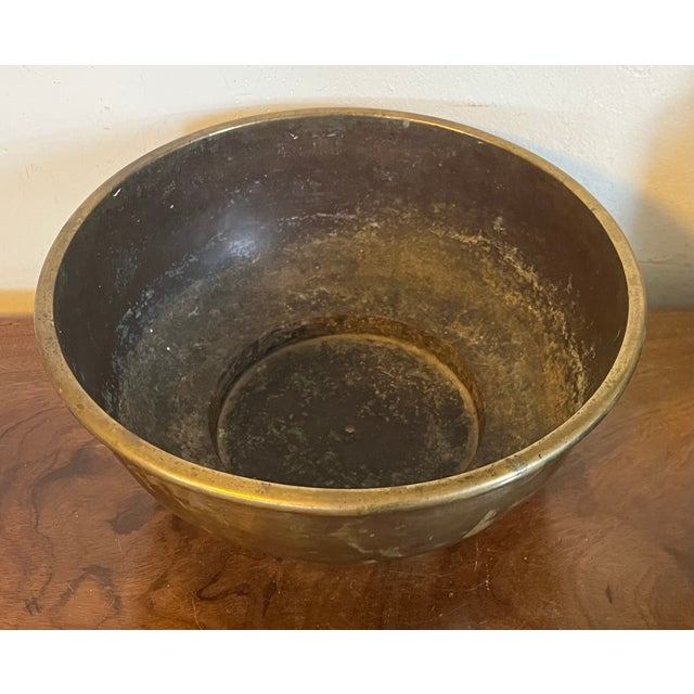 Antique 18th Century Dutch Brass Footed Fruit Bowl For Sale - Image 13 of 14