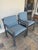 Modern Restoration Hardware Rhodes Aluminum Outdoor Dining Armchairs, Pair For Sale - Image 3 of 12