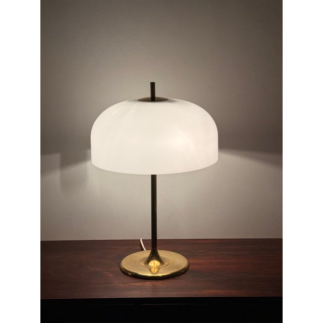 Table Lamp in Brass and Acrylic Glass from Wila, Germany, 1970s For Sale - Image 4 of 7