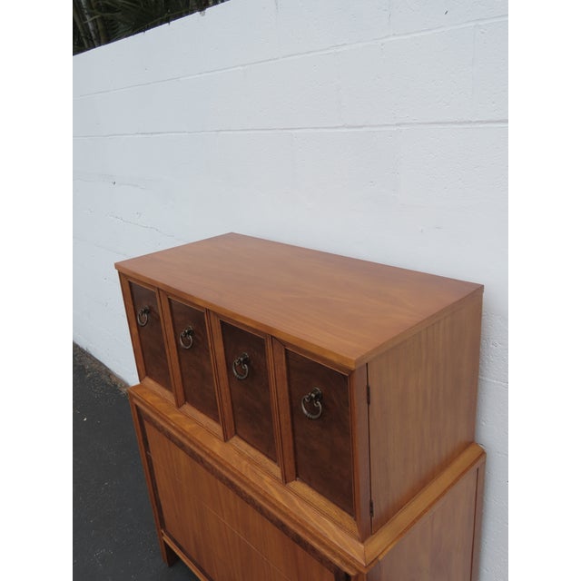 Basic Witz Mid Century Modern Tall Chest of Drawers Highboy 6575 For Sale - Image 15 of 17