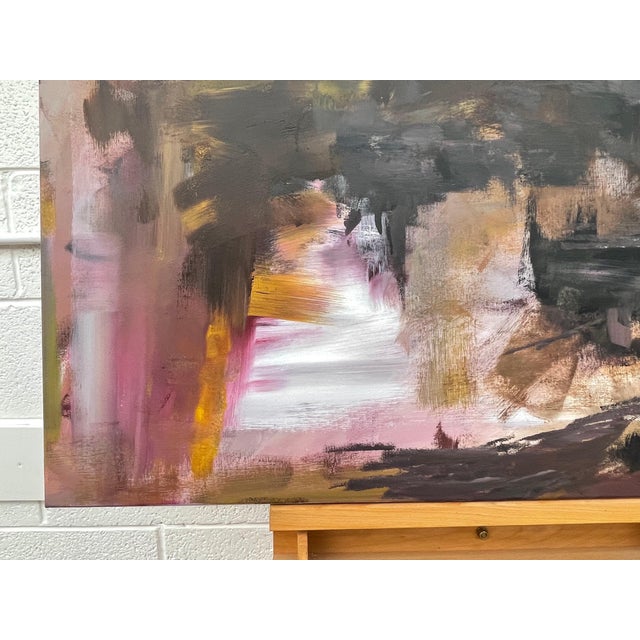 Black Yellow & Red Abstract Expressionist Art by Contemporary British Angela Wakefield Artist 2022 For Sale - Image 13 of 17