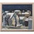Original Swedish Oil on Canvas – “Winter Night over the City” by Helmer Forslund – Signed – Dated mid‑20th century –...