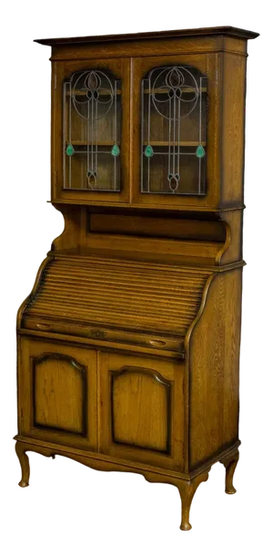 Edwardian Roll Top Bookcase, 1890s