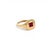 Gold Vr Jewels Unisex Ruby Signet Ring Crafted in 14k Solid Yellow Gold Size 7 For Sale - Image 8 of 12