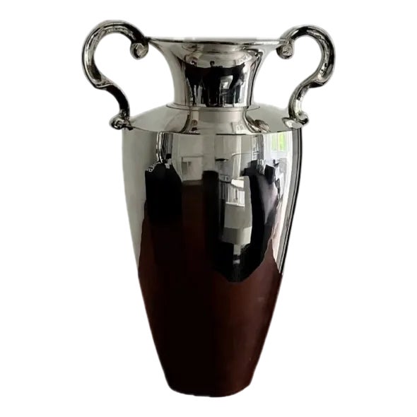 Antique Silver-Plated Vase, 1900s For Sale