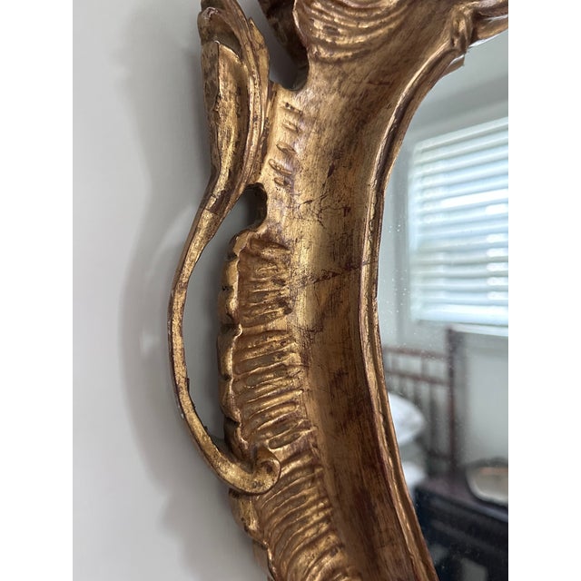 Italian Giltwood Rococo Style Mirror For Sale - Image 10 of 12