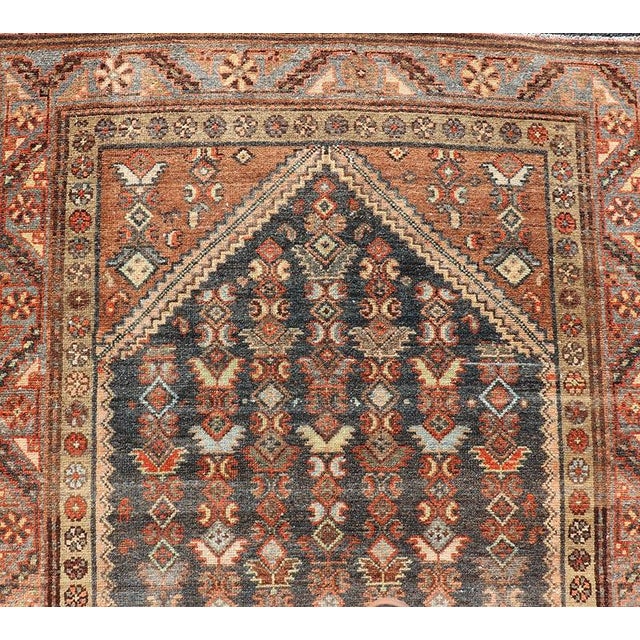 Early 20th Century Antique Persian Hamadan Runner With Sub-Geometric Tribal Motif Design For Sale - Image 5 of 11