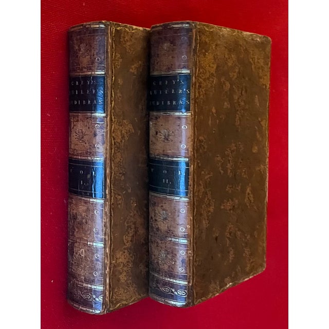 English Antique 18th Century Fine Leather Bindings - Samuel Butler. Esq. "Hudibras" Books From Hugh Walpole's Library at Brackenburn - 2 Volumes For Sale - Image 3 of 18