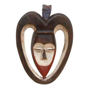 Vintage African Mask Wall Art, Inner Peace