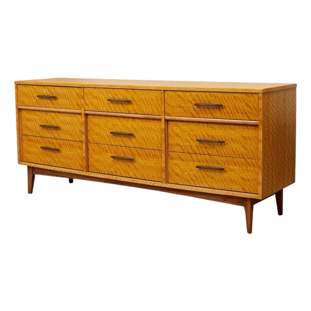 Madagascar Vintage Nine Drawer Dresser For Sale