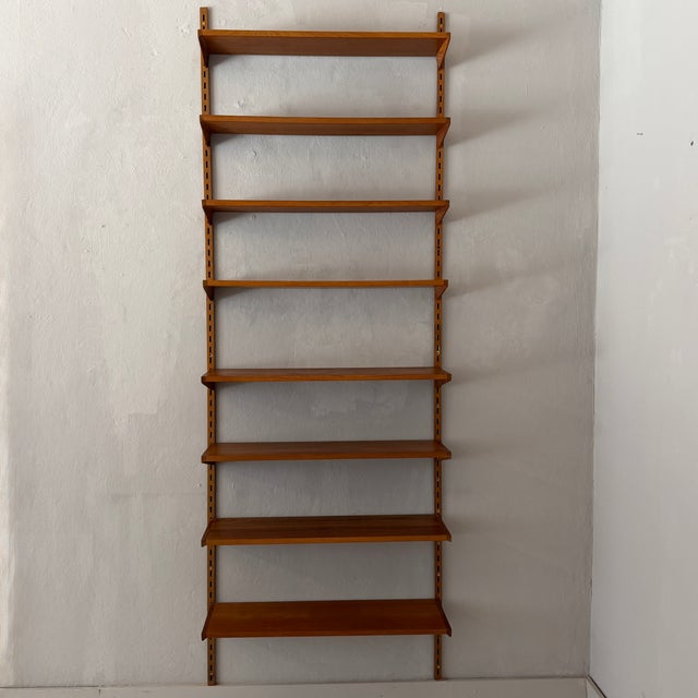 Mid-Century Modern Mid-Century Modern Danish Teak Wall Shelving System by Kai Kristiansen for FM Møbler, 1965 For Sale - Image 3 of 11