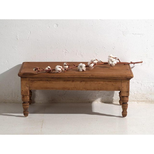 Wood Vintage Pine Low Table, 1930 For Sale - Image 7 of 10
