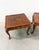 French Provincial Mid 20th Century Neoclassical French Provincial Burlwood Walnut Scalloped End Tables - A Pair For Sale - Image 3 of 12