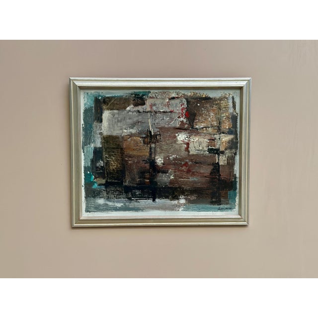 Erik Emanuelsson, Composition, 1965, Oil on Panel, Framed For Sale - Image 11 of 18