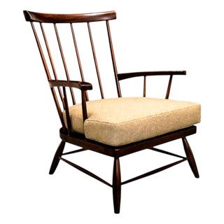 Brazilian Modern Armchair in Imbuia Wood & Cushion, a Forma Decorativa, Brazil, 1960s For Sale