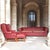 Wood Vintage-Inspired 3-Piece Leather Living Room Set With a Tufted Chesterfield Sofa, a Classic Wingback Armchair & Rectangular Ottoman. For Sale - Image 7 of 12