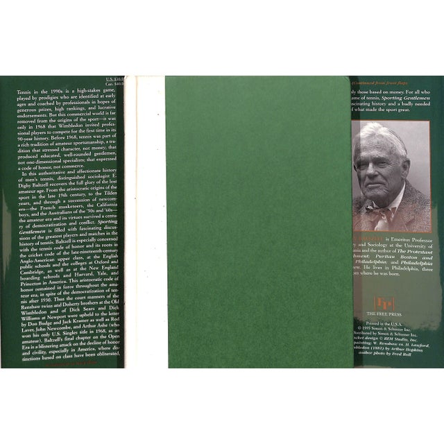 BALTZELL, E. Digby [420] pp. The Free Press 1995 9 1/2" x 6 5/8"