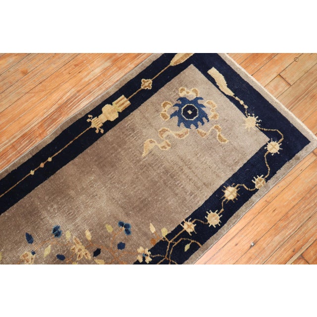 Textile Early 20th Century Narrow Antique Chinese Runner - 2' x 9'5" For Sale - Image 7 of 8