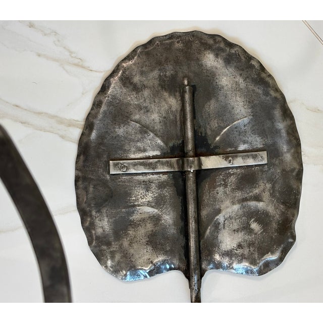 Vintage Salterini Lily Pad Drink Table / Garden Table in Raw Metal For Sale - Image 11 of 12
