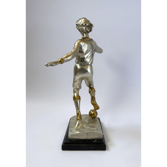 Bronze Sculpture of Soccer Player – 18" For Sale - Image 9 of 12