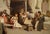 1970s 1970s Large-Scale Baltic Figurative Courtyard Genre Scene For Sale - Image 5 of 9