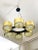 Mid-Century Modern Contemporary Italian Oval Metal Gold Chandelier For Sale - Image 3 of 11