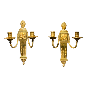 1920s Caldwell Gilt Bronze Sconces - A Pair