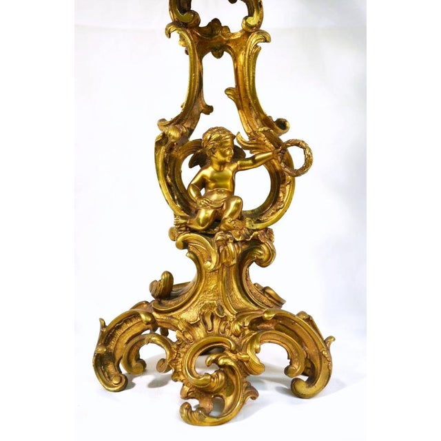 Louis XV Style Fireplace Trim in Gilded Bronze, Set of 3 For Sale - Image 15 of 18