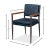 Mid-Century Modern Blue Leather Armchair For Sale - Image 12 of 12