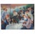 1950s "Bal Du Moulin" Impressionist After Renoir Figurative Oil Painting Signed J. Sanz For Sale