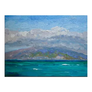 Molokai View, Hawaii Contemporary Impressionist Oil Painting
