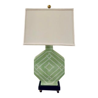 Port 68 Modern Green Bamboozled Palm Table Lamp For Sale