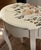 French Country Botanical Floral Accent Table With Scalloped Apron, Refinished For Sale - Image 4 of 10