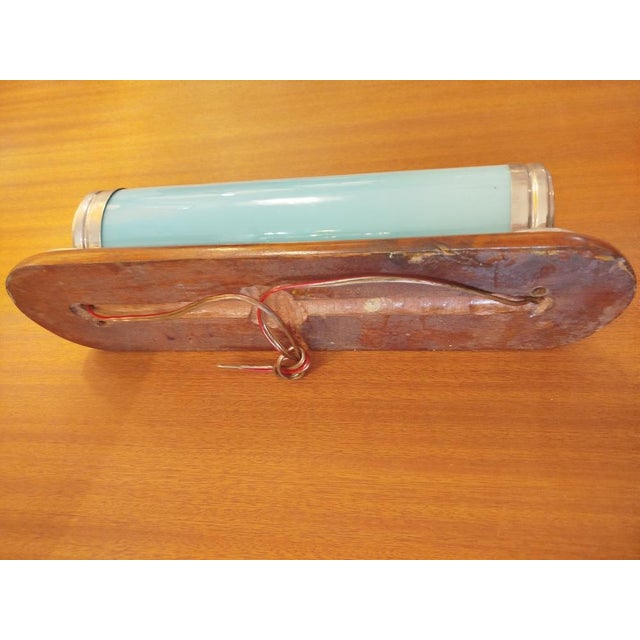 Blue Bauhaus Wall Lamp, 1940s For Sale - Image 8 of 10