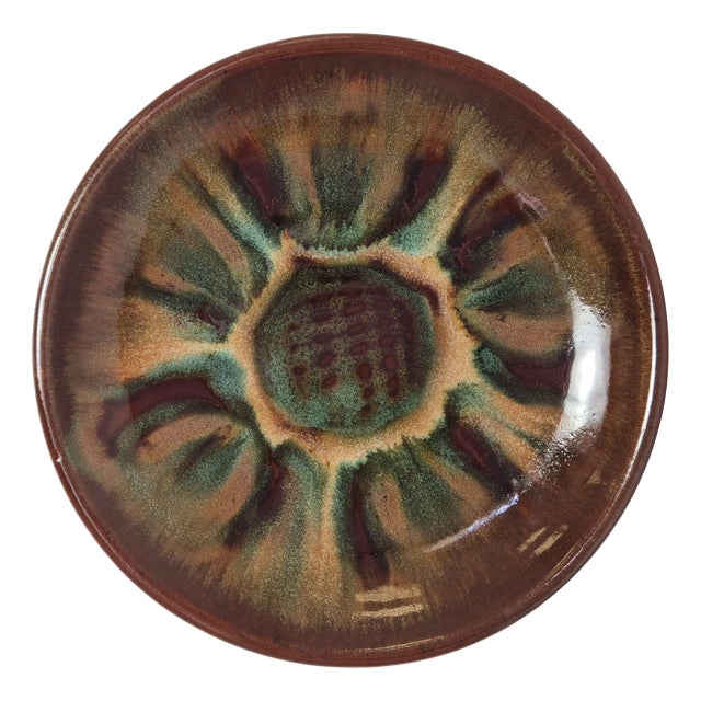 Mid-Century Ceramic Wall Plate from Łysa Góra, Poland, 1960s For Sale