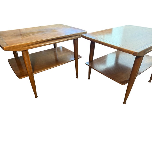 * Matching coffee table available too. Walnut End stands very nice original condition, sturdy, present nicely. Walnut top,...