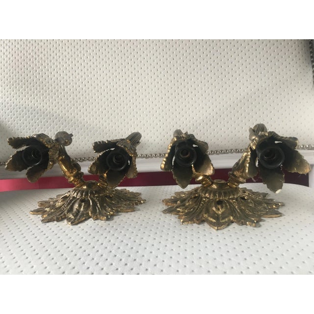 Bronze Wall Lamps, 1920s, Set of 2 For Sale - Image 11 of 14