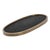 Oval Tray in Black Shagreen With Bronze Patina Brass by Kifu Paris For Sale