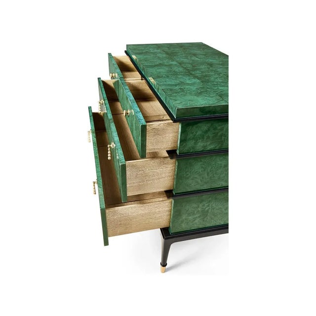 Pair of Emerald Commodes For Sale - Image 9 of 11