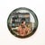 Glass Round Green Double Beveled Mirror attributed to Antonio Lupi for Cristal Luxor, Italy, 1960s For Sale - Image 7 of 13