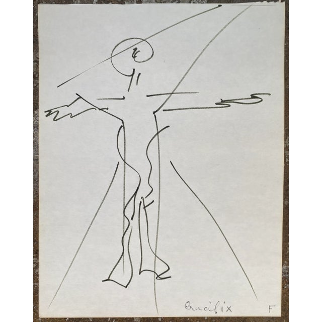 Drawing by Vermont artist Frank Wallace (1915/18-2003). Wallace was born in Toledo, Ohio and grew ip in Massachusetts...