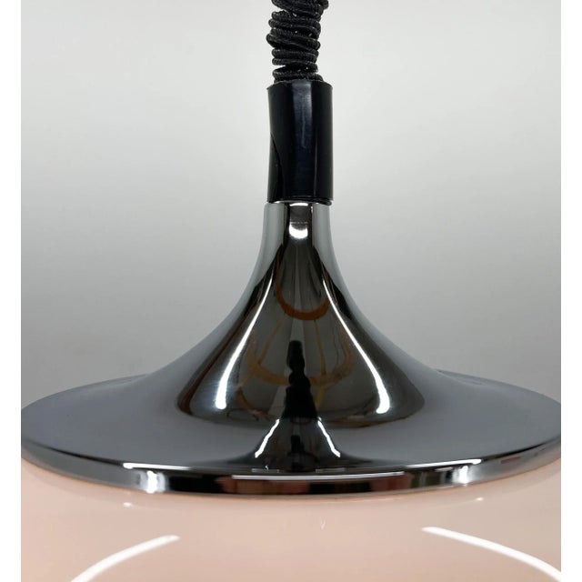 Mid-Century White Pendant attributed to Guzzini for Meblo, Italy, 1970s For Sale - Image 6 of 12