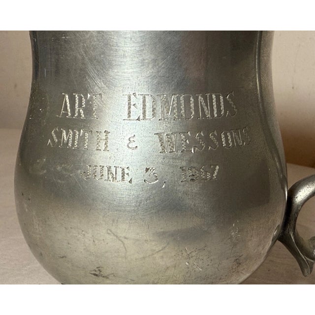 1967 Vintage Silverplate Arms Collectors Smith Wesson Ca Trophy Award Cup Mug For Sale In New York - Image 6 of 12