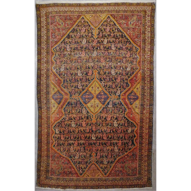 1900s Antique Persian Rug - 4'2"x 6'10" For Sale - Image 13 of 13