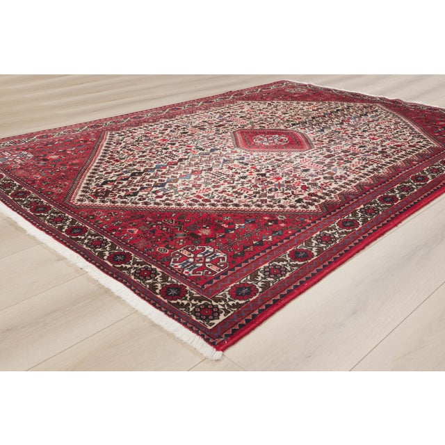Ivory Vintage Persian Afshar Rug, 05'09 X 08'03 For Sale - Image 8 of 10
