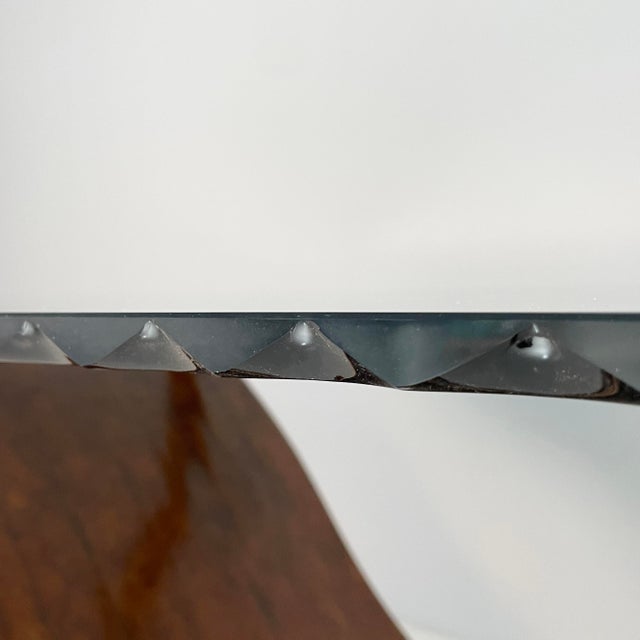Brown Art Deco Italian Rectangular Dining Table in Wood and Glass, 1930s For Sale - Image 8 of 18