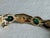 Green Vintage 14k Yellow Gold Emerald & Diamond Bar-Link Bracelet For Sale - Image 8 of 15