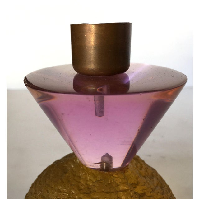 Art Deco Vintage Art Deco Resin Candlestick Holders For Sale - Image 3 of 9