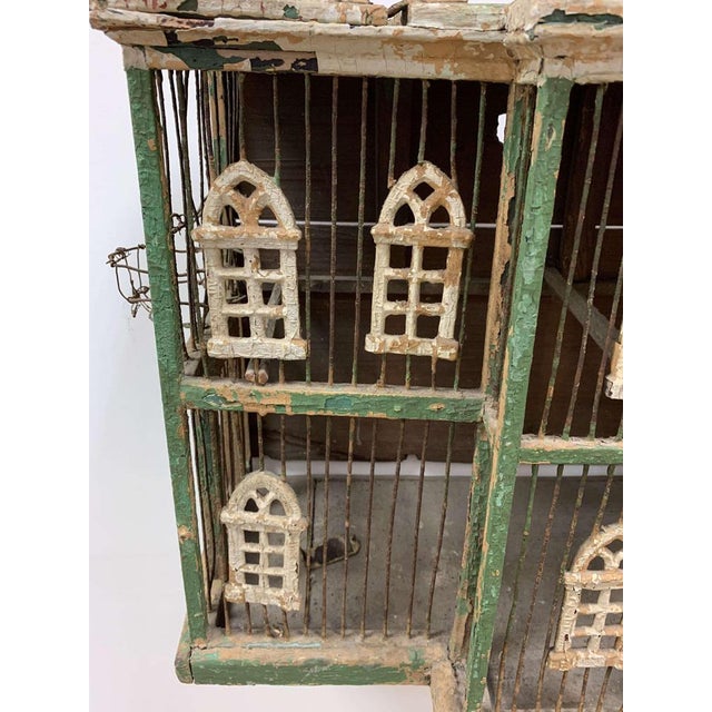 Antique Architectural Bird Cage For Sale - Image 4 of 17