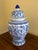 A beautiful large Chinoiserie blue and white porcelain covered ginger jar or temple jar China, Early 21st Century...